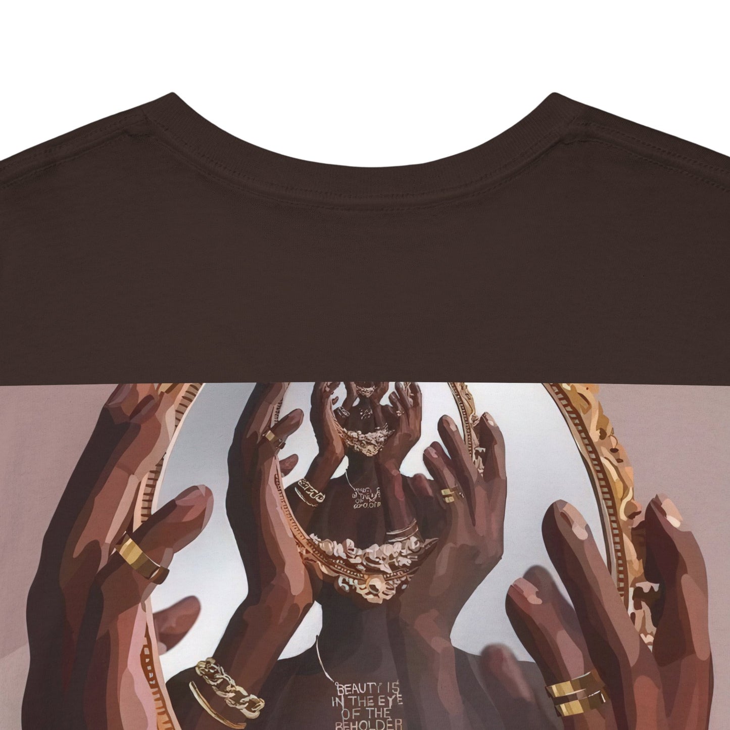 Unisex Heavy Cotton Tee - Hands, jewellery, mirror design