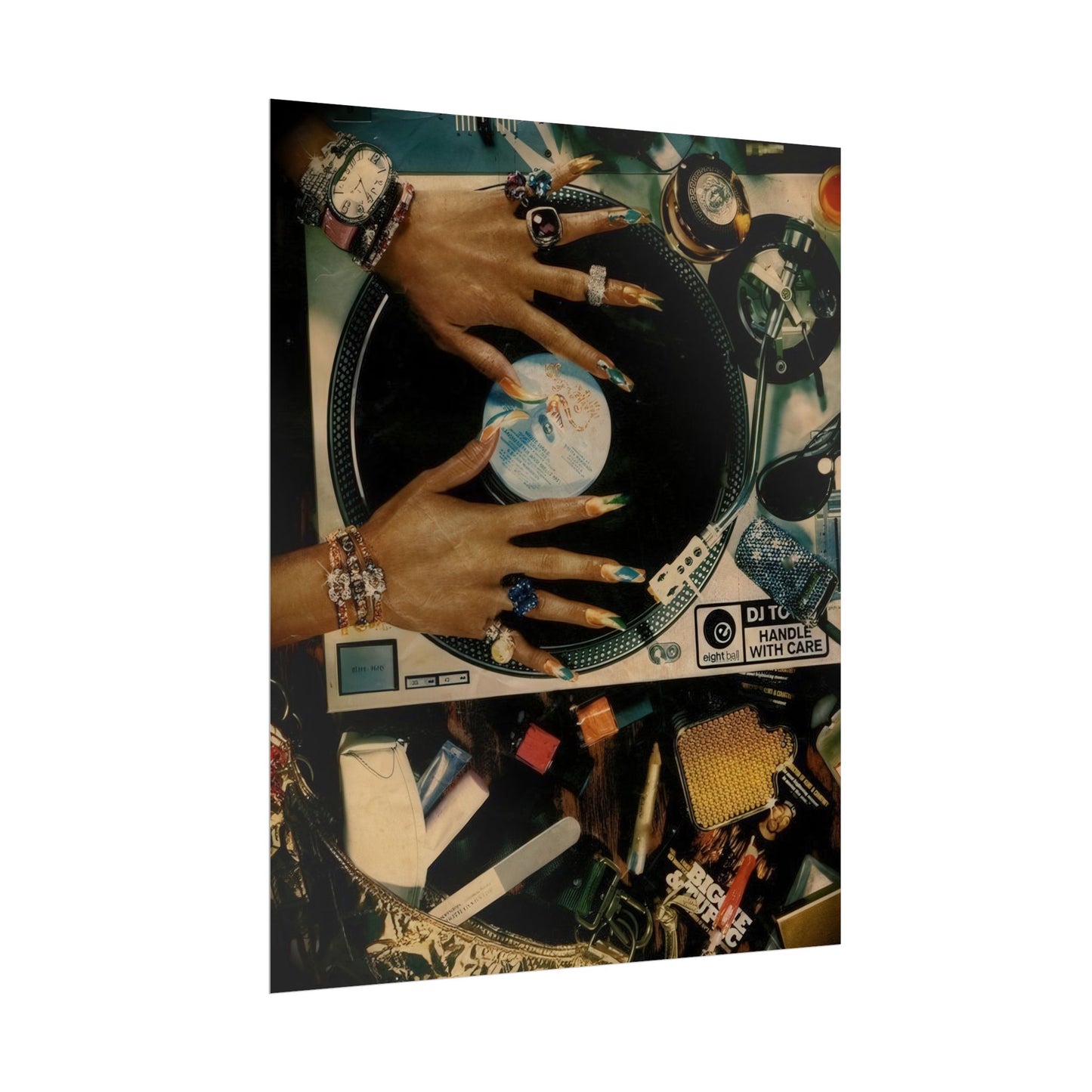 Aesthetic record player chaos | Wall Art