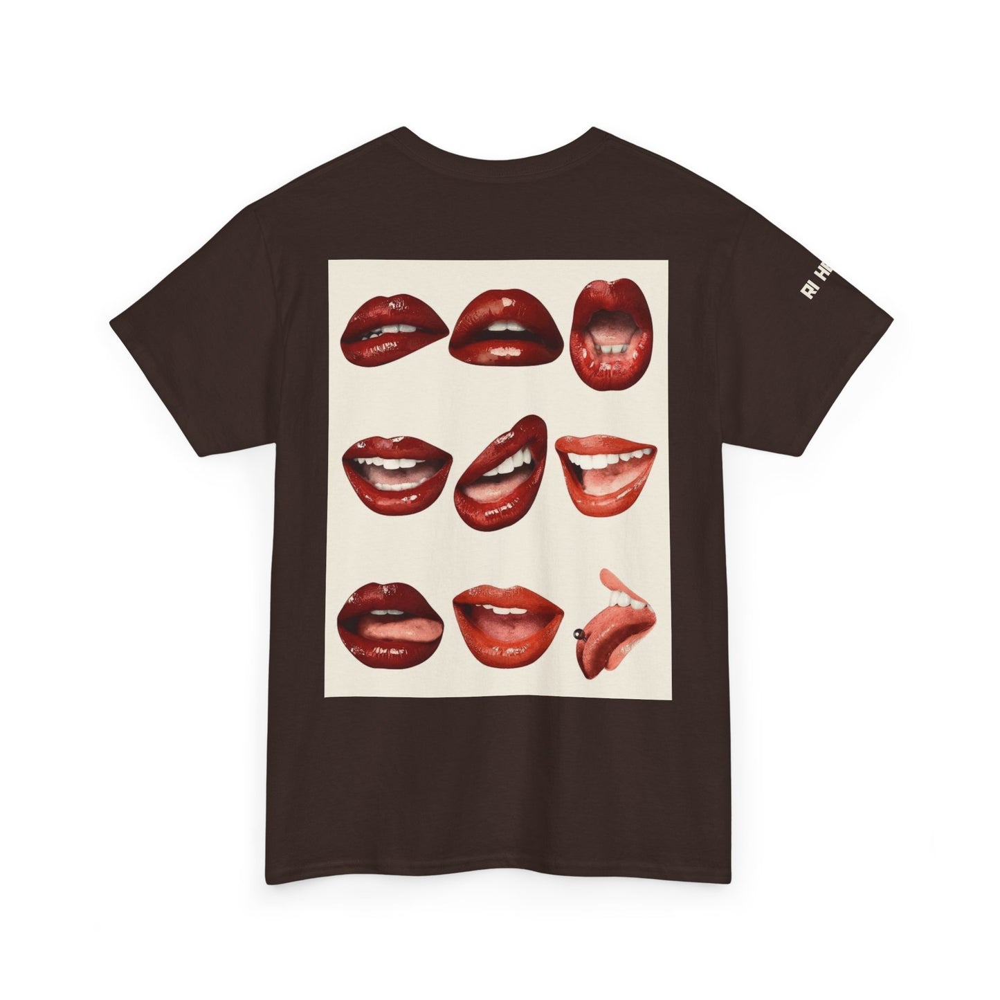 Unisex Heavy Cotton Tee - Lips cut-out design