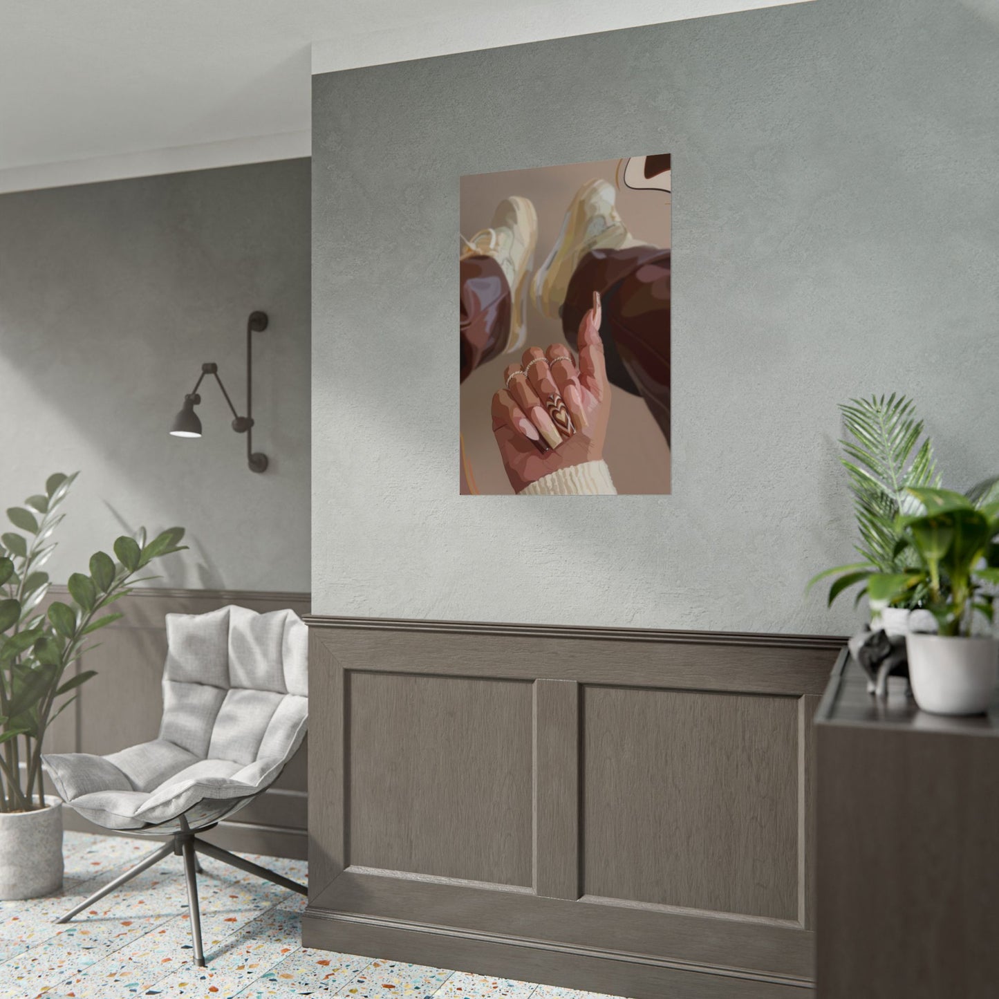 Aesthetic nails, neutrals | Wall Art