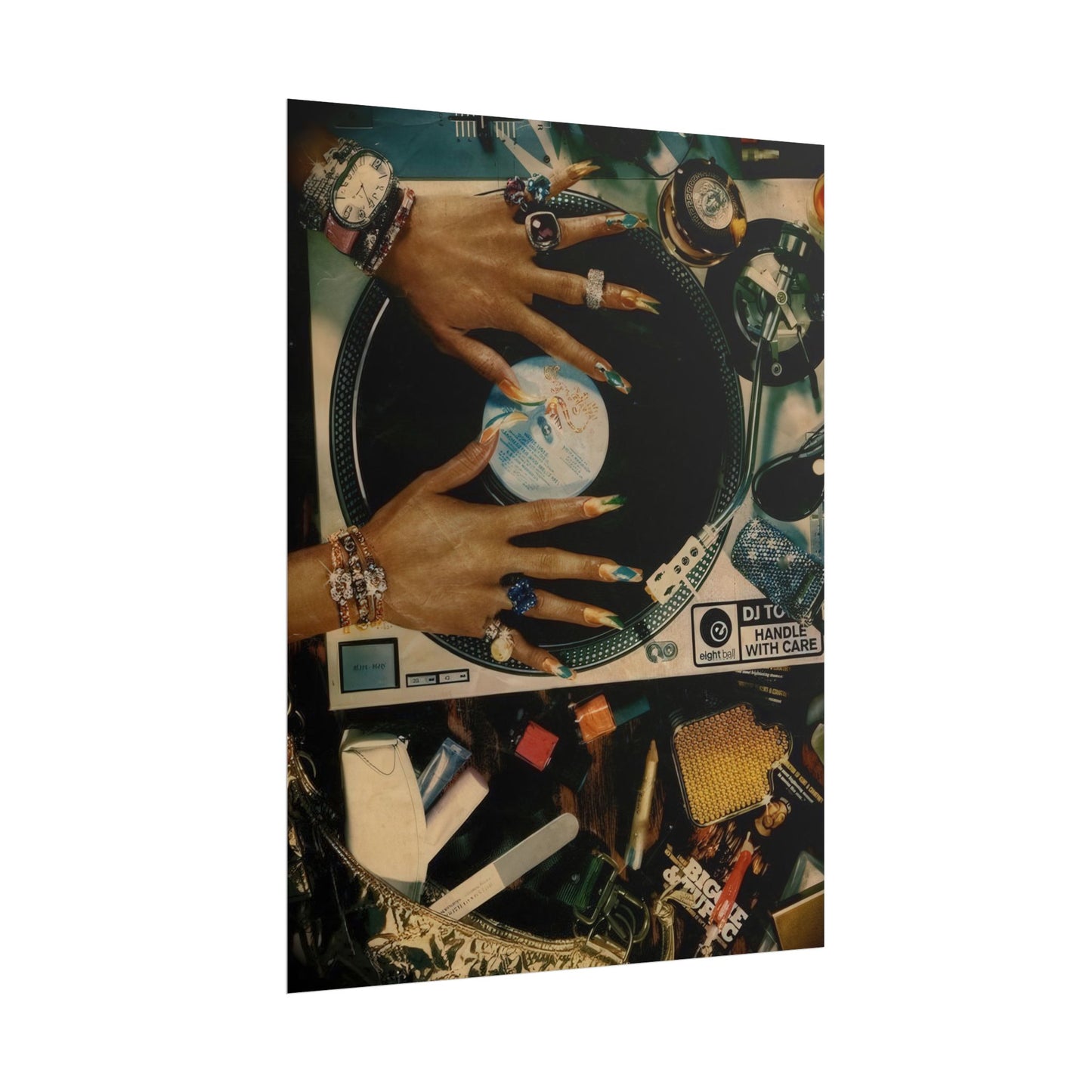 Aesthetic record player chaos | Wall Art