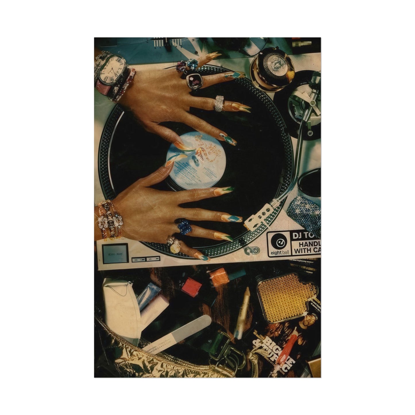 Aesthetic record player chaos | Wall Art