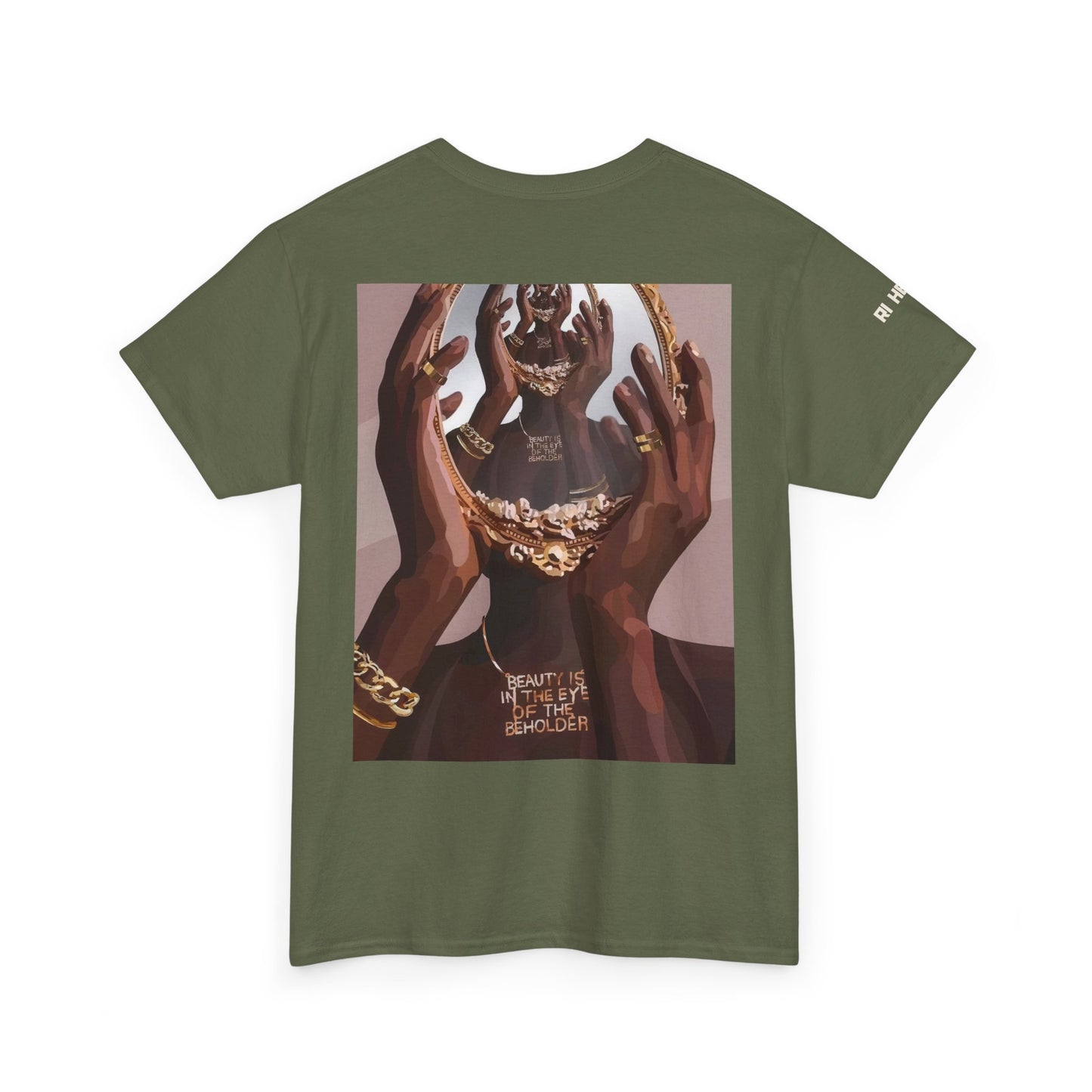 Unisex Heavy Cotton Tee - Hands, jewellery, mirror design