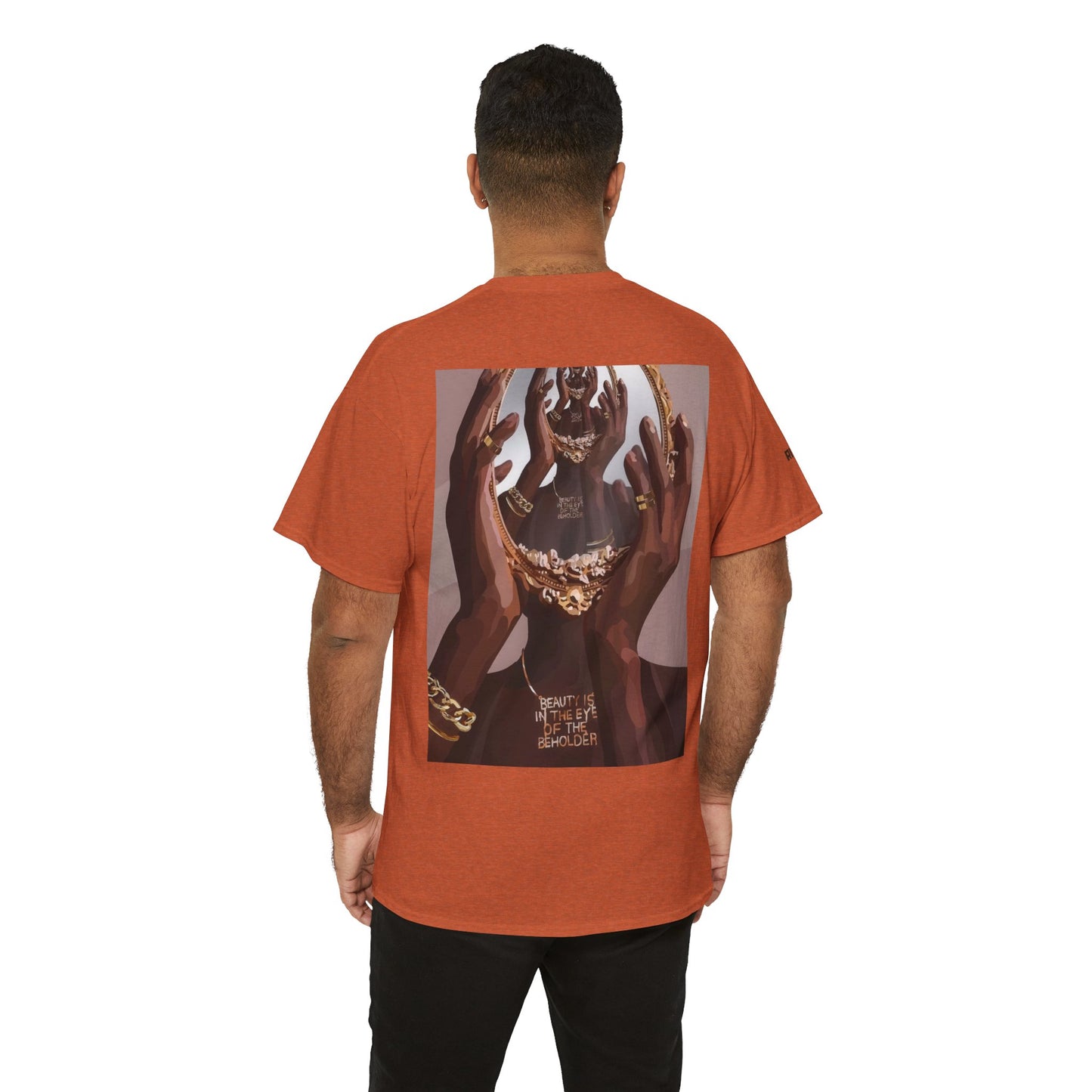 Unisex Heavy Cotton Tee - Hands, jewellery, mirror design