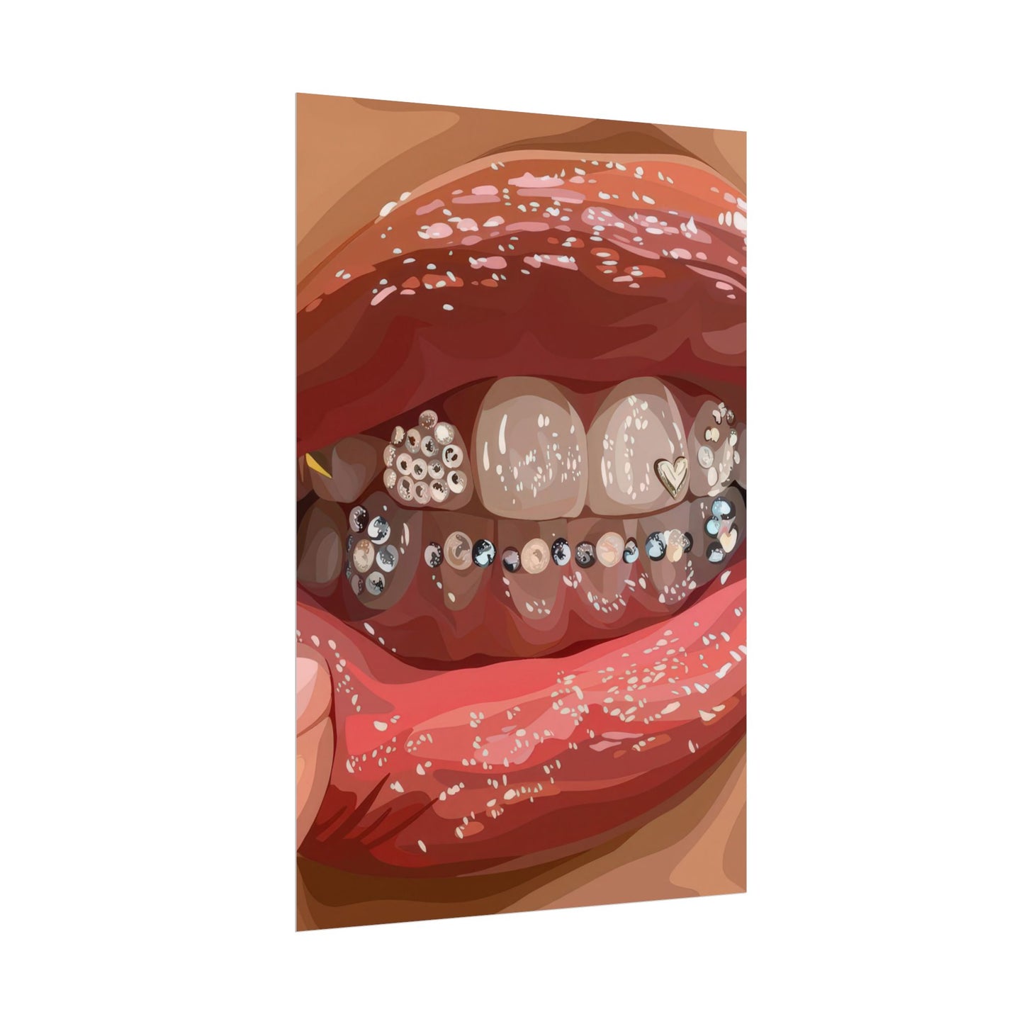 Teeth gems and lips | Wall Art