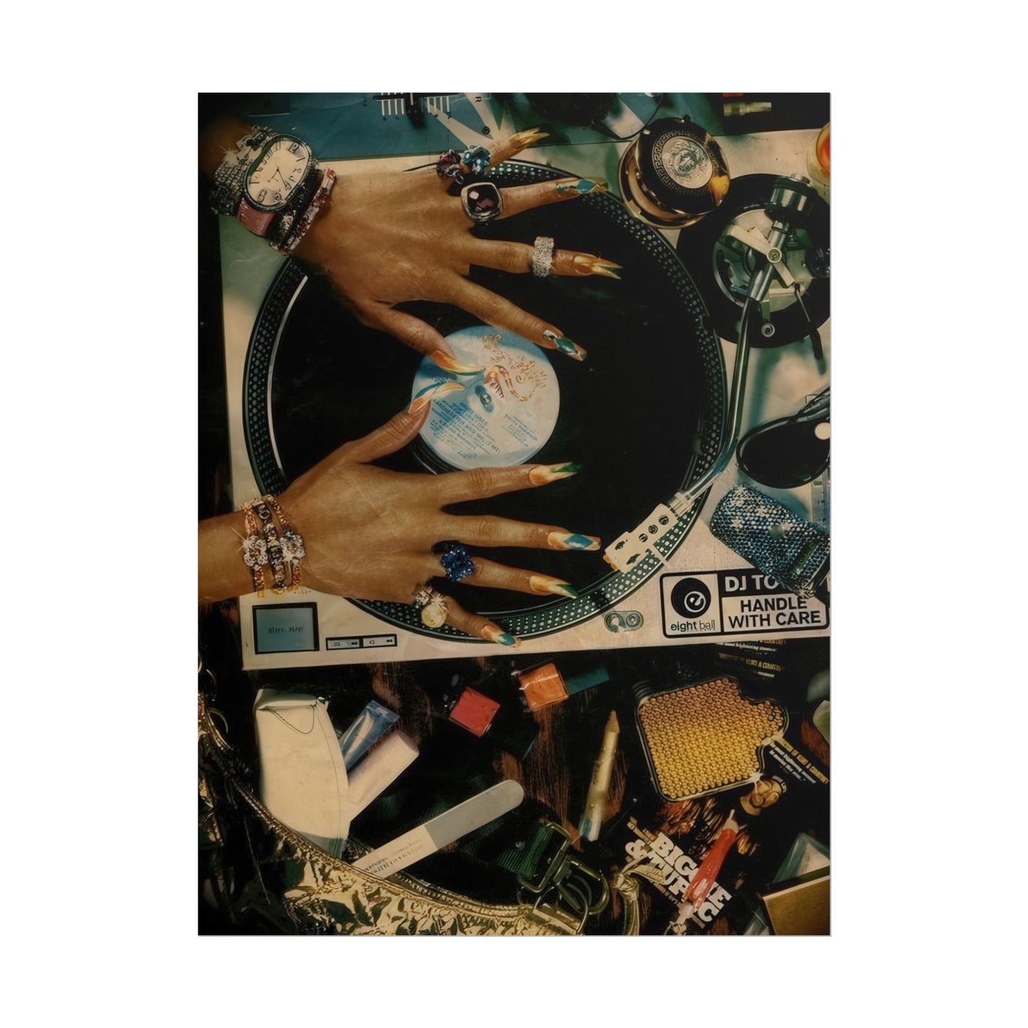 Aesthetic record player chaos | Wall Art