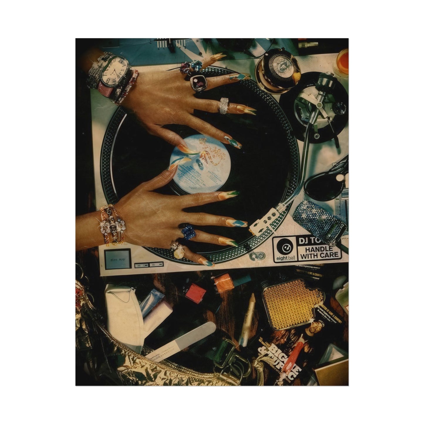Aesthetic record player chaos | Wall Art