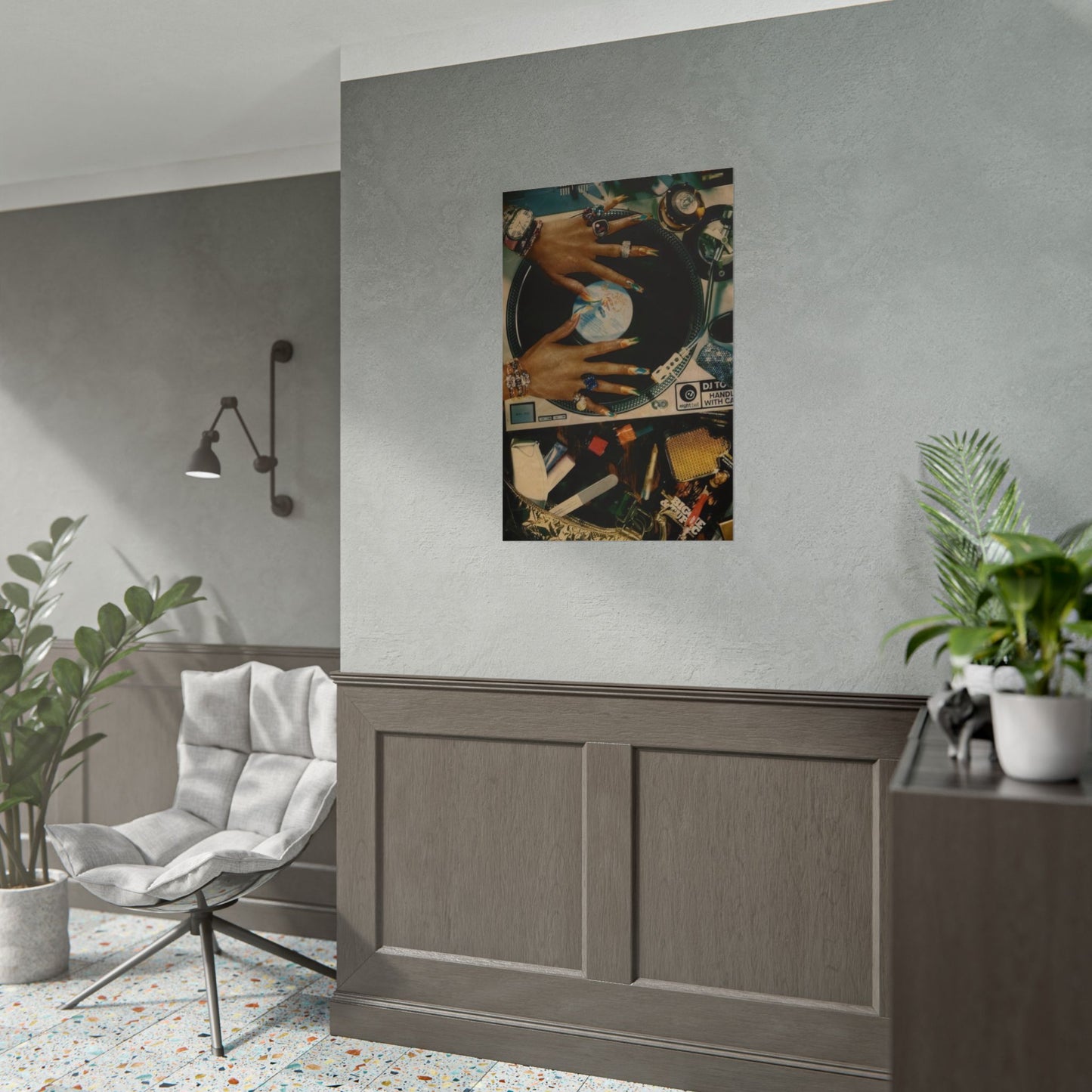 Aesthetic record player chaos | Wall Art