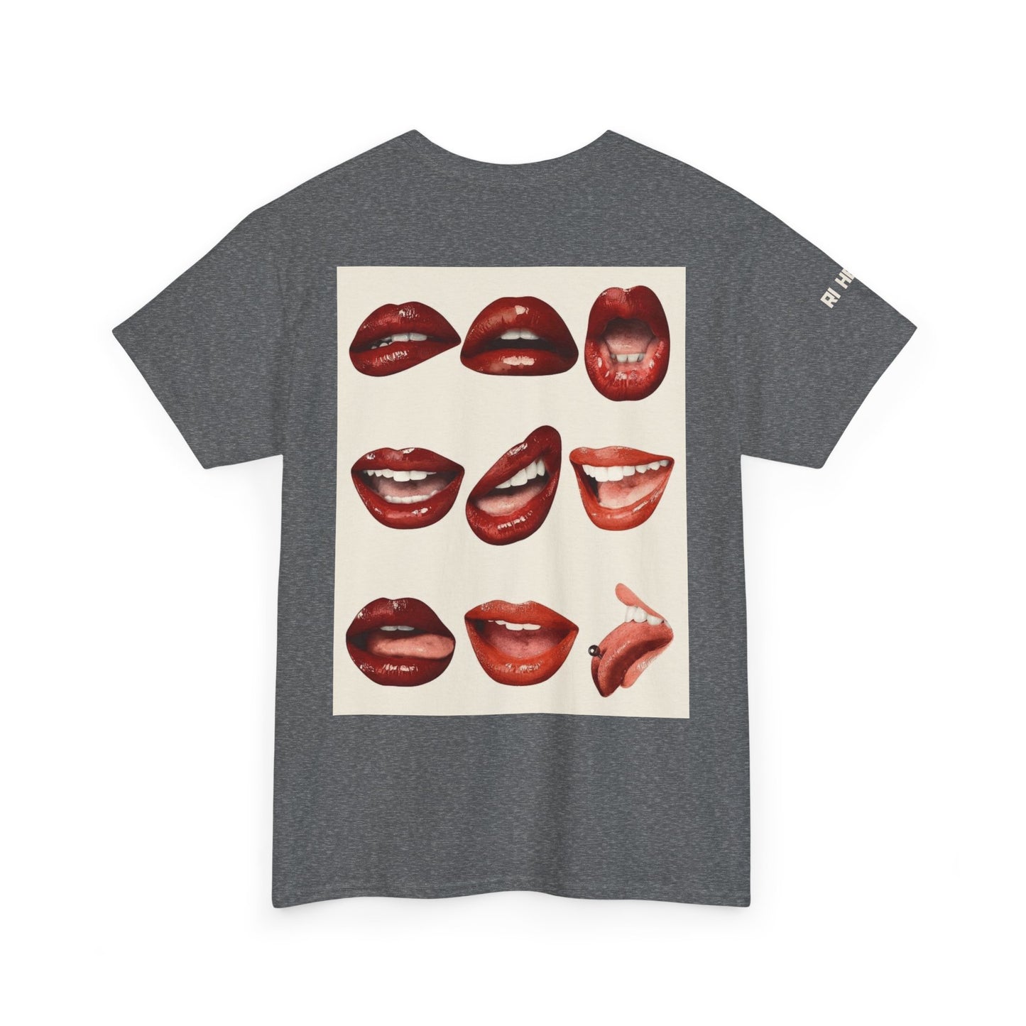 Unisex Heavy Cotton Tee - Lips cut-out design