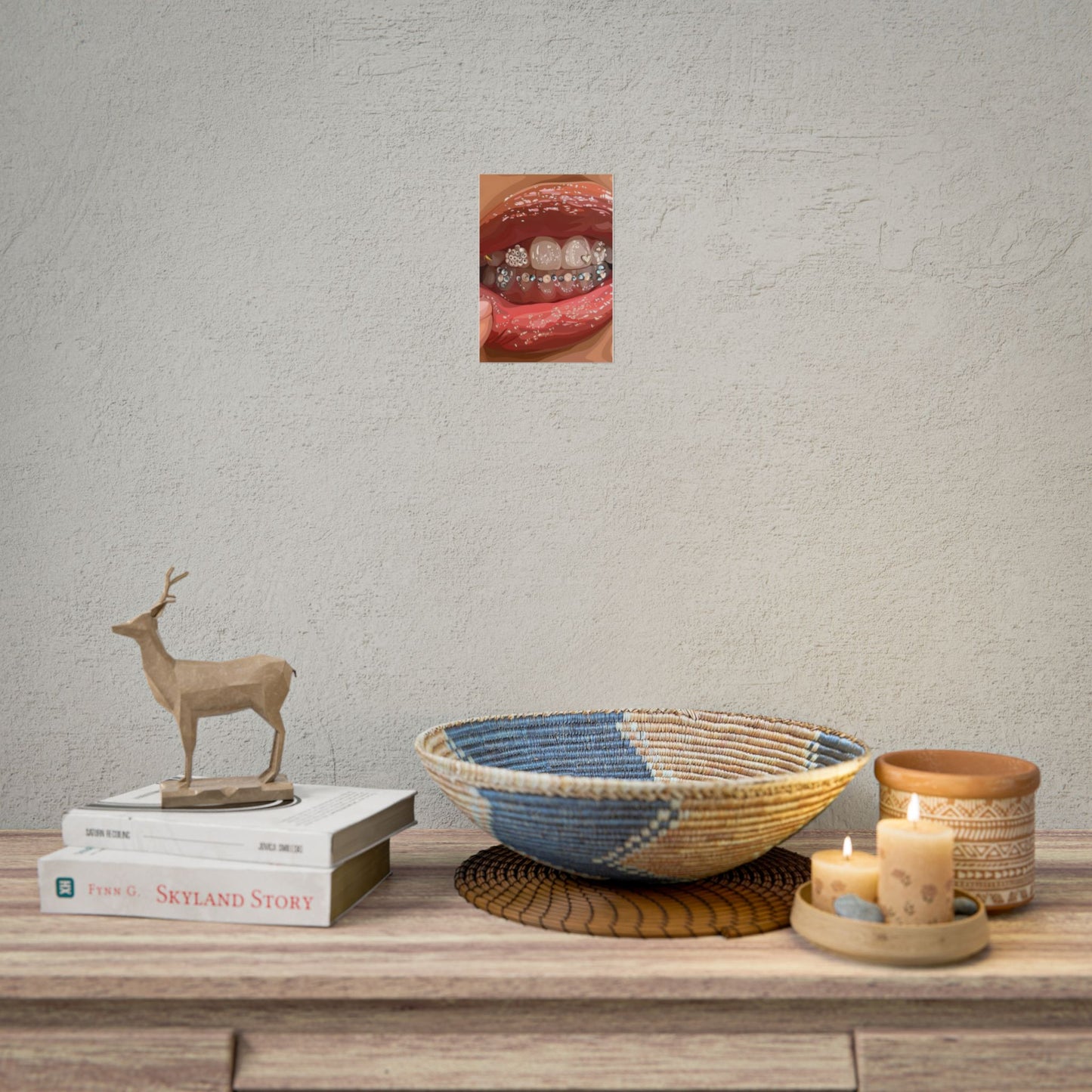 Teeth gems and lips | Wall Art
