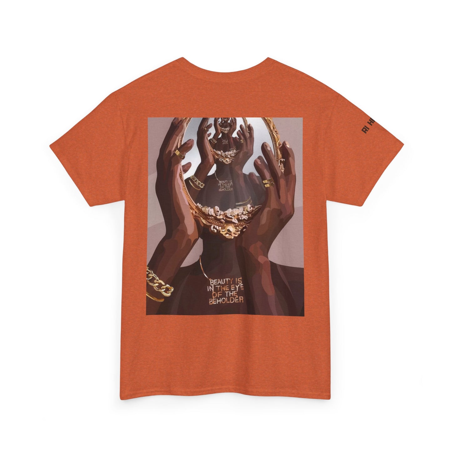 Unisex Heavy Cotton Tee - Hands, jewellery, mirror design
