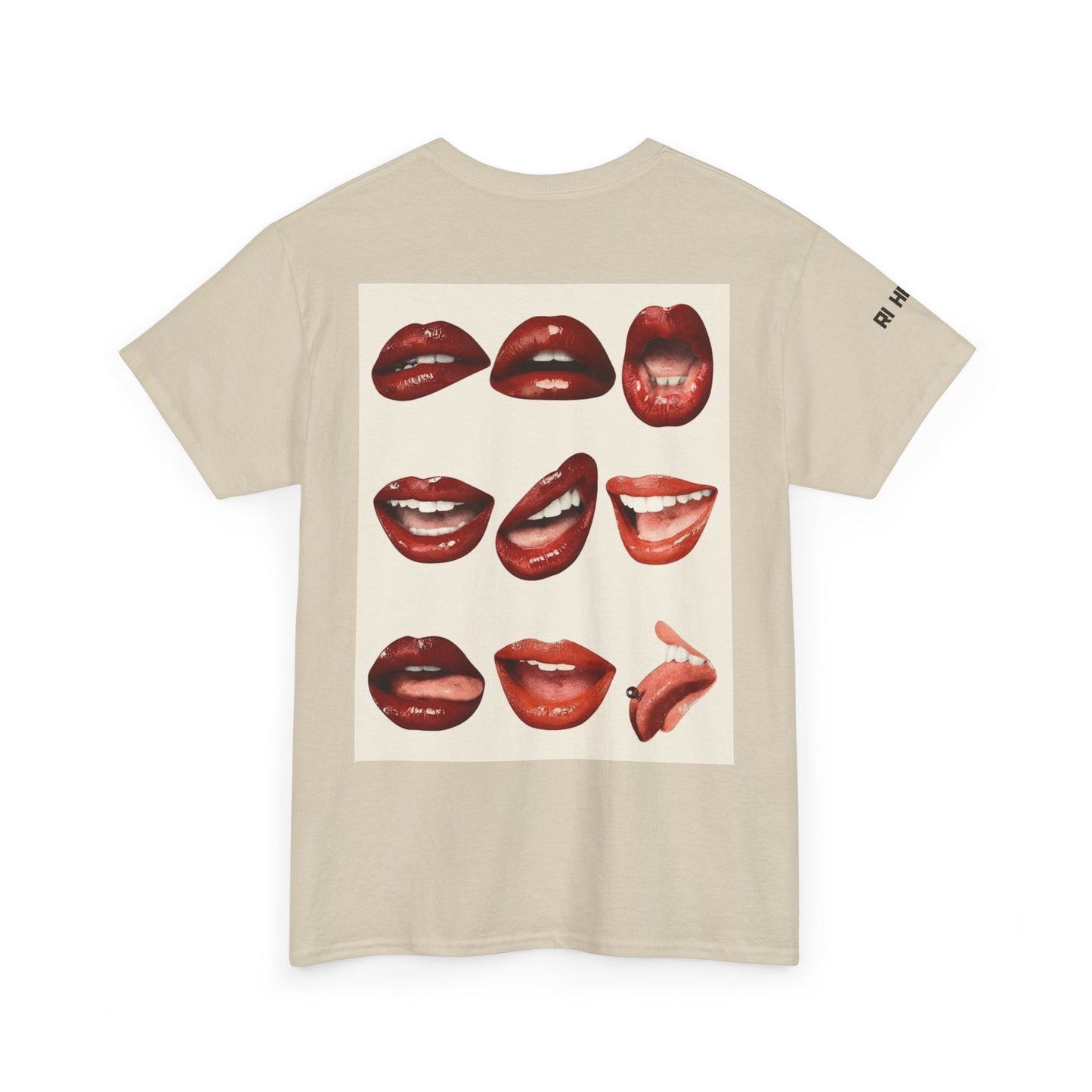 Unisex Heavy Cotton Tee - Lips cut-out design