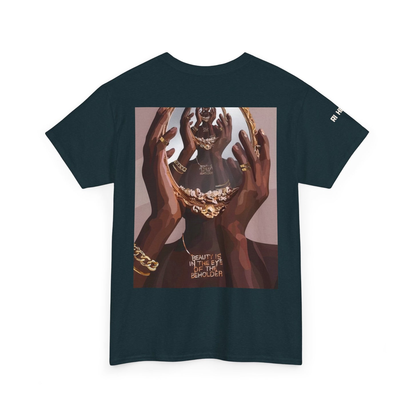Unisex Heavy Cotton Tee - Hands, jewellery, mirror design
