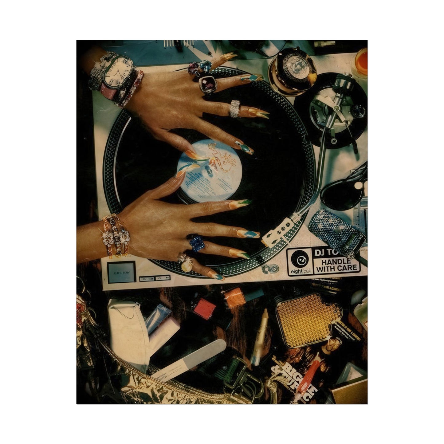 Aesthetic record player chaos | Wall Art