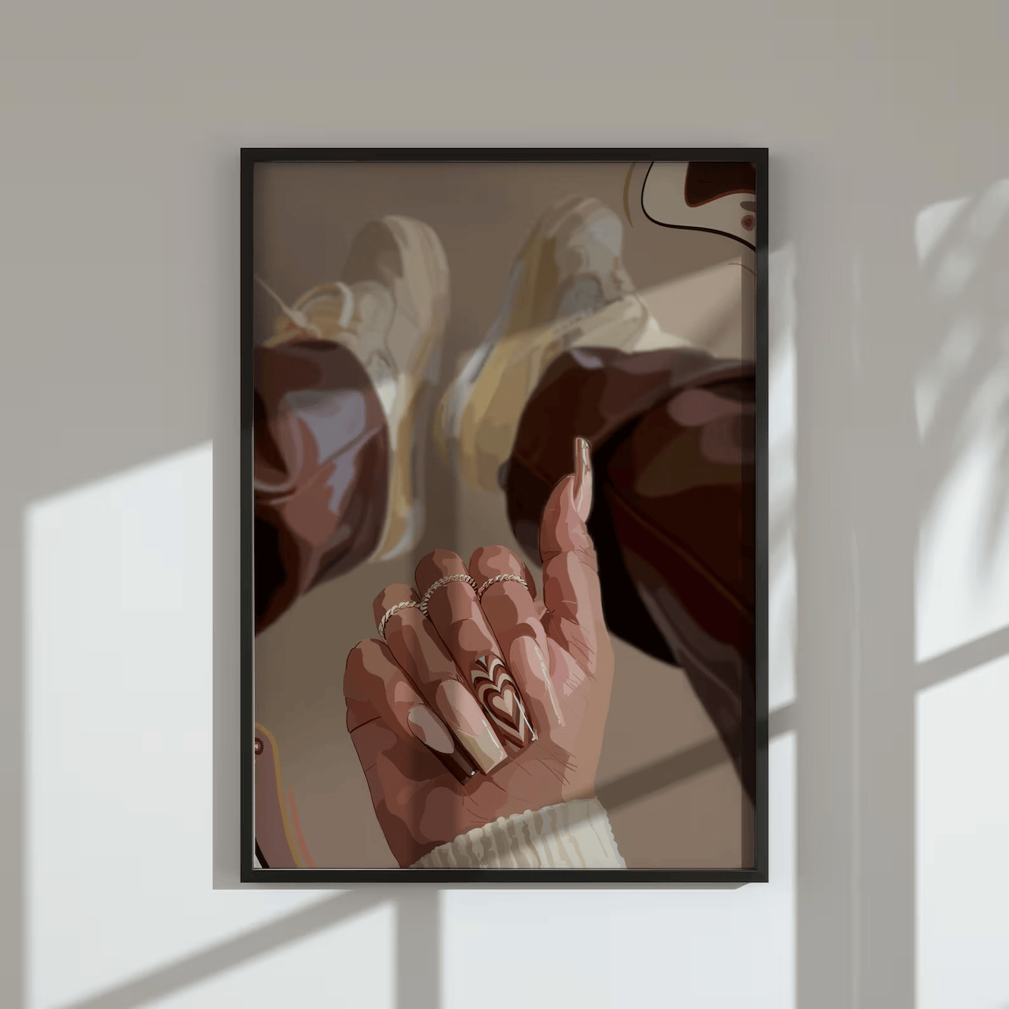 Aesthetic nails, neutrals | Wall Art