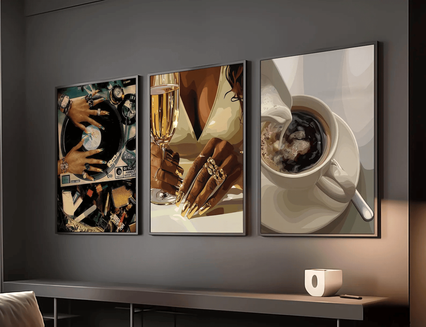 Aesthetic record player chaos | Wall Art