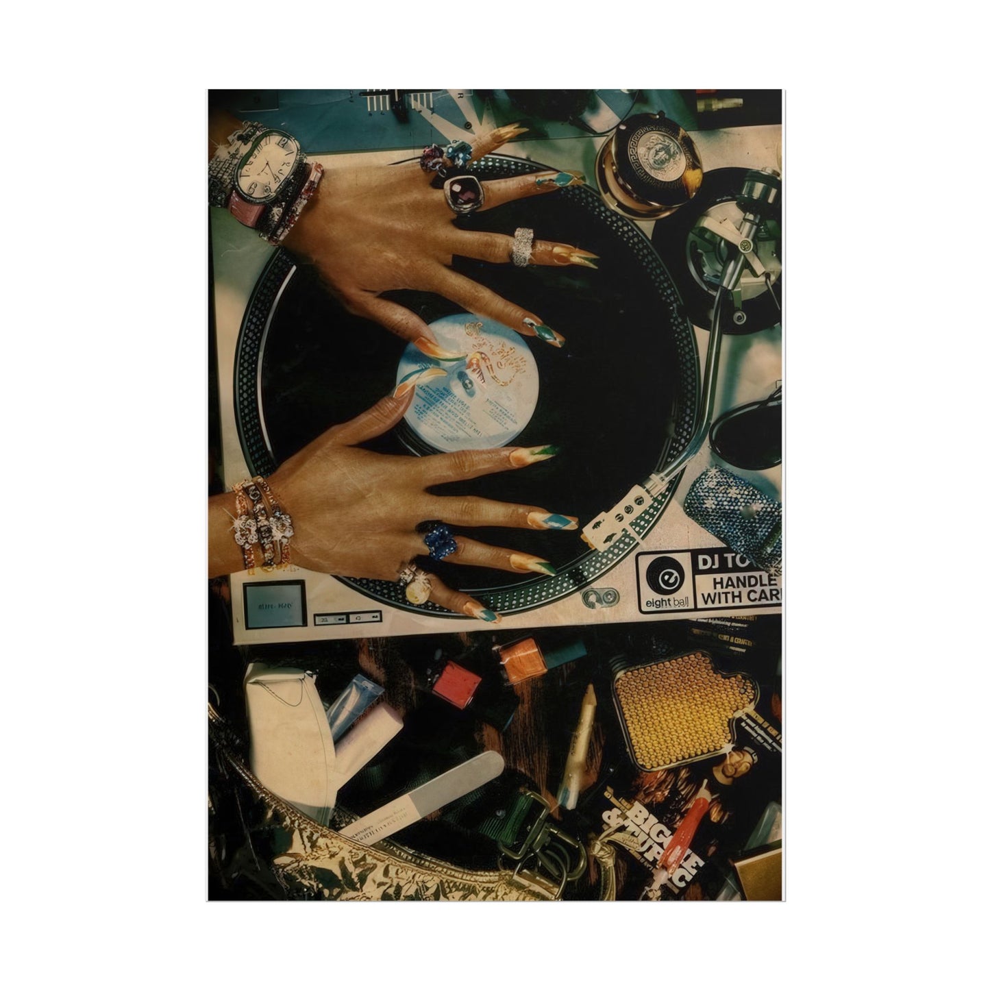 Aesthetic record player chaos | Wall Art