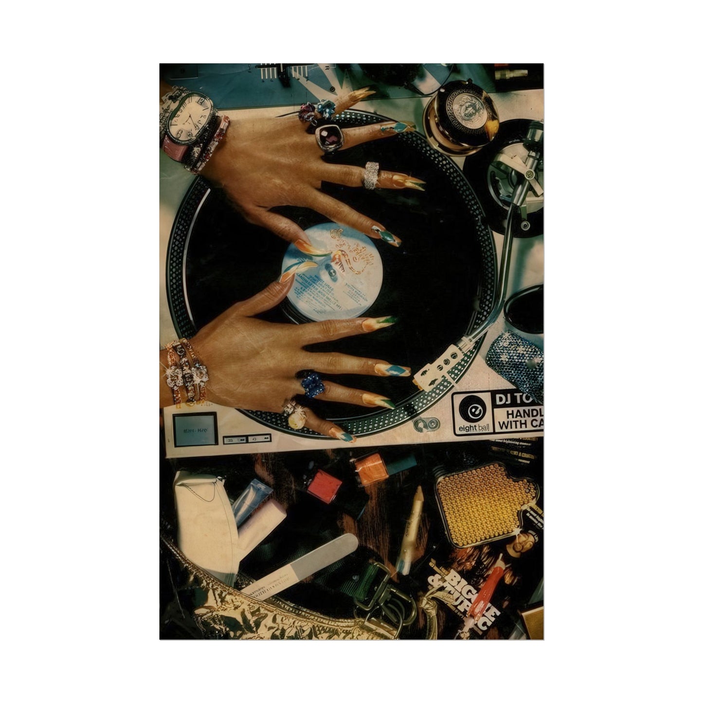 Aesthetic record player chaos | Wall Art