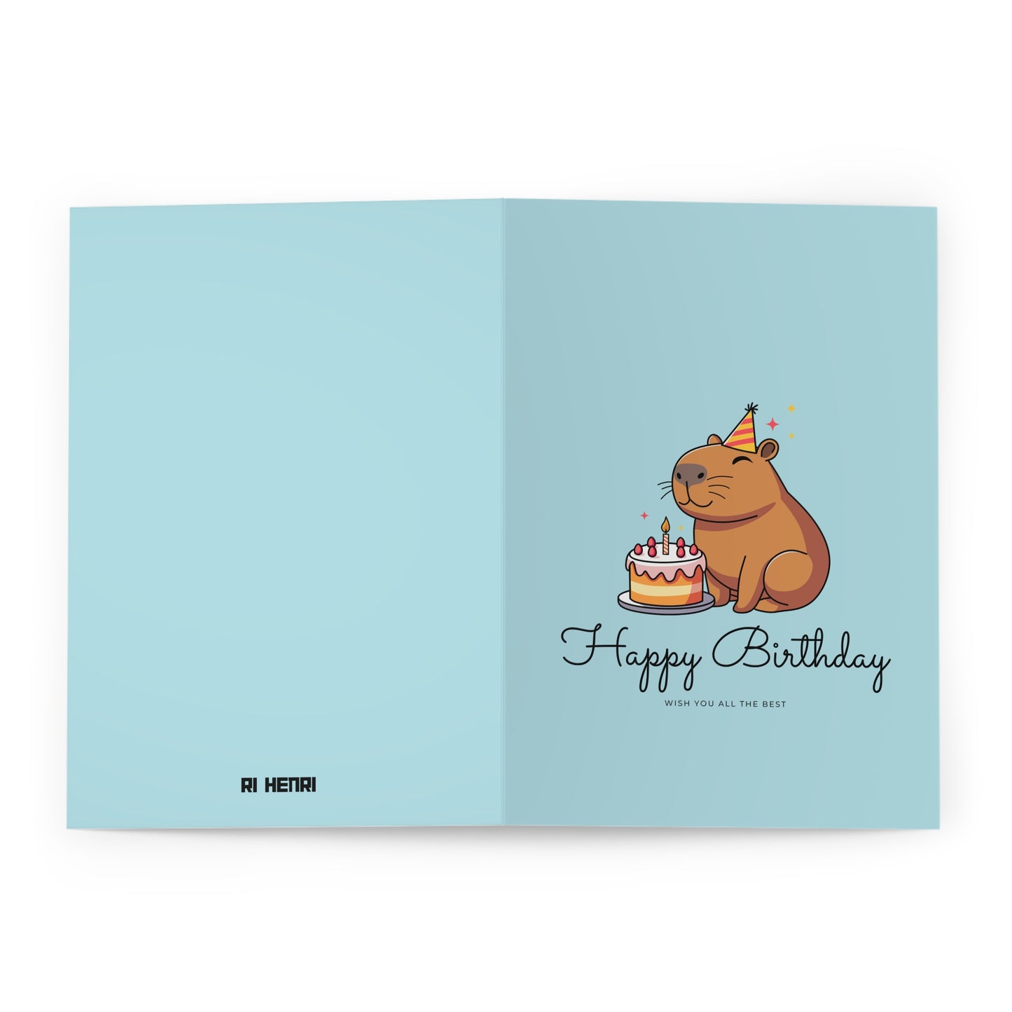 'Happy Birthday - wish you all the best' beaver greeting cards | 5-Pack