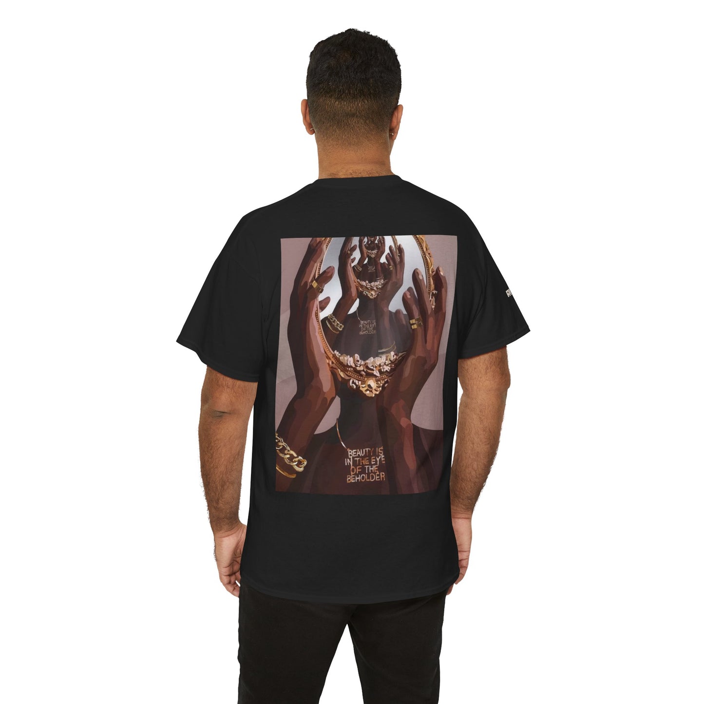 Unisex Heavy Cotton Tee - Hands, jewellery, mirror design