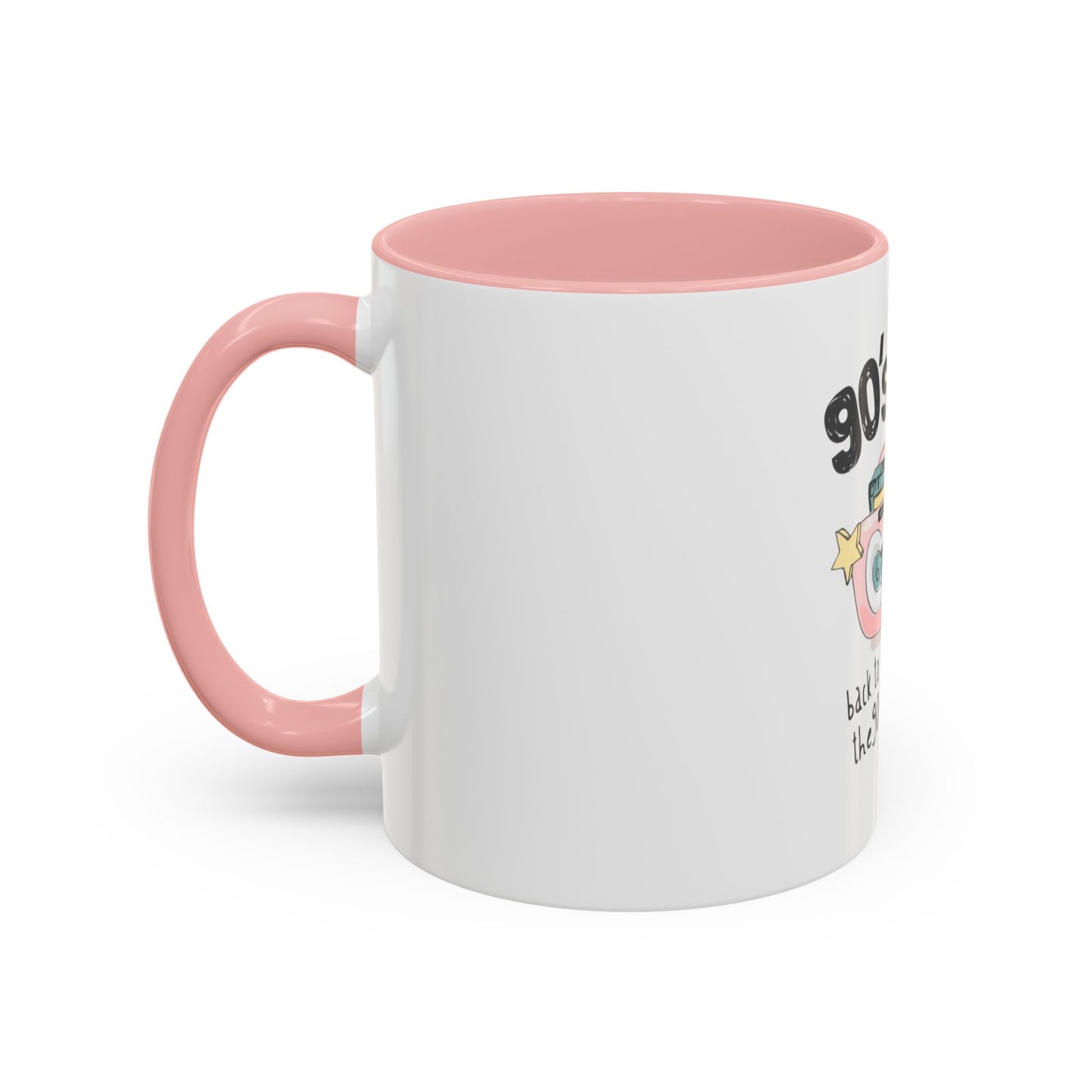 '90's Hits - back to the 90s' Accent Coffee Mug - Music slogan