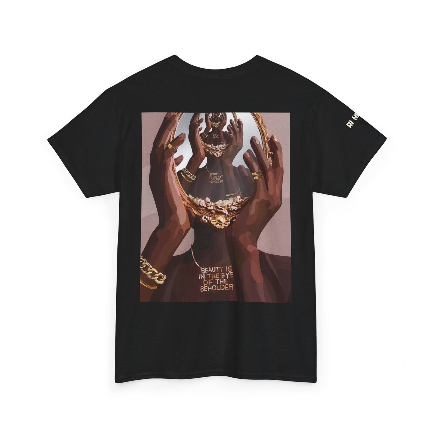 Unisex Heavy Cotton Tee - Hands, jewellery, mirror design