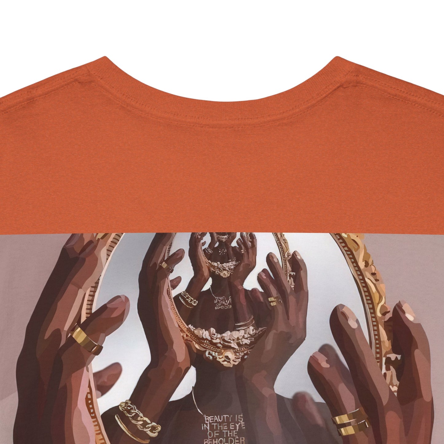 Unisex Heavy Cotton Tee - Hands, jewellery, mirror design