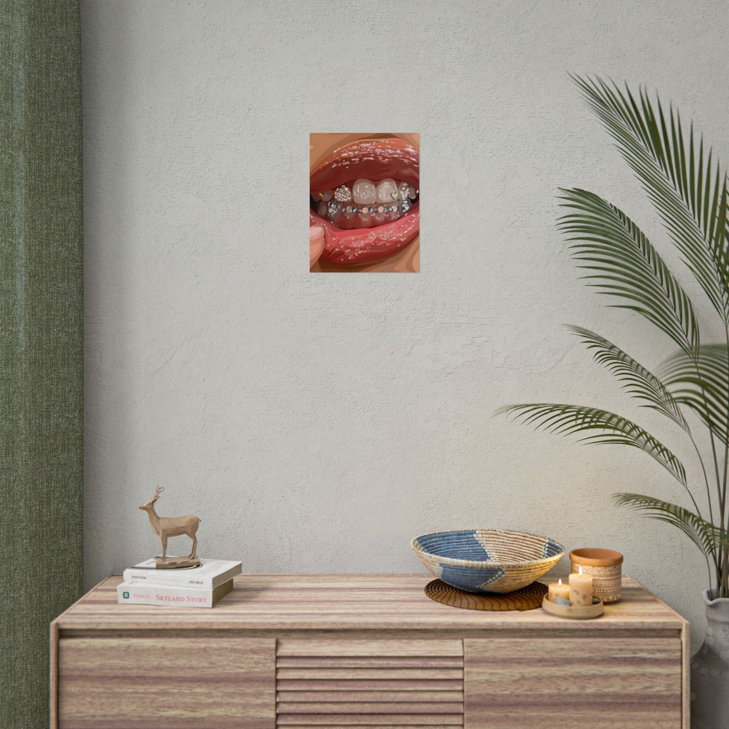 Teeth gems and lips | Wall Art