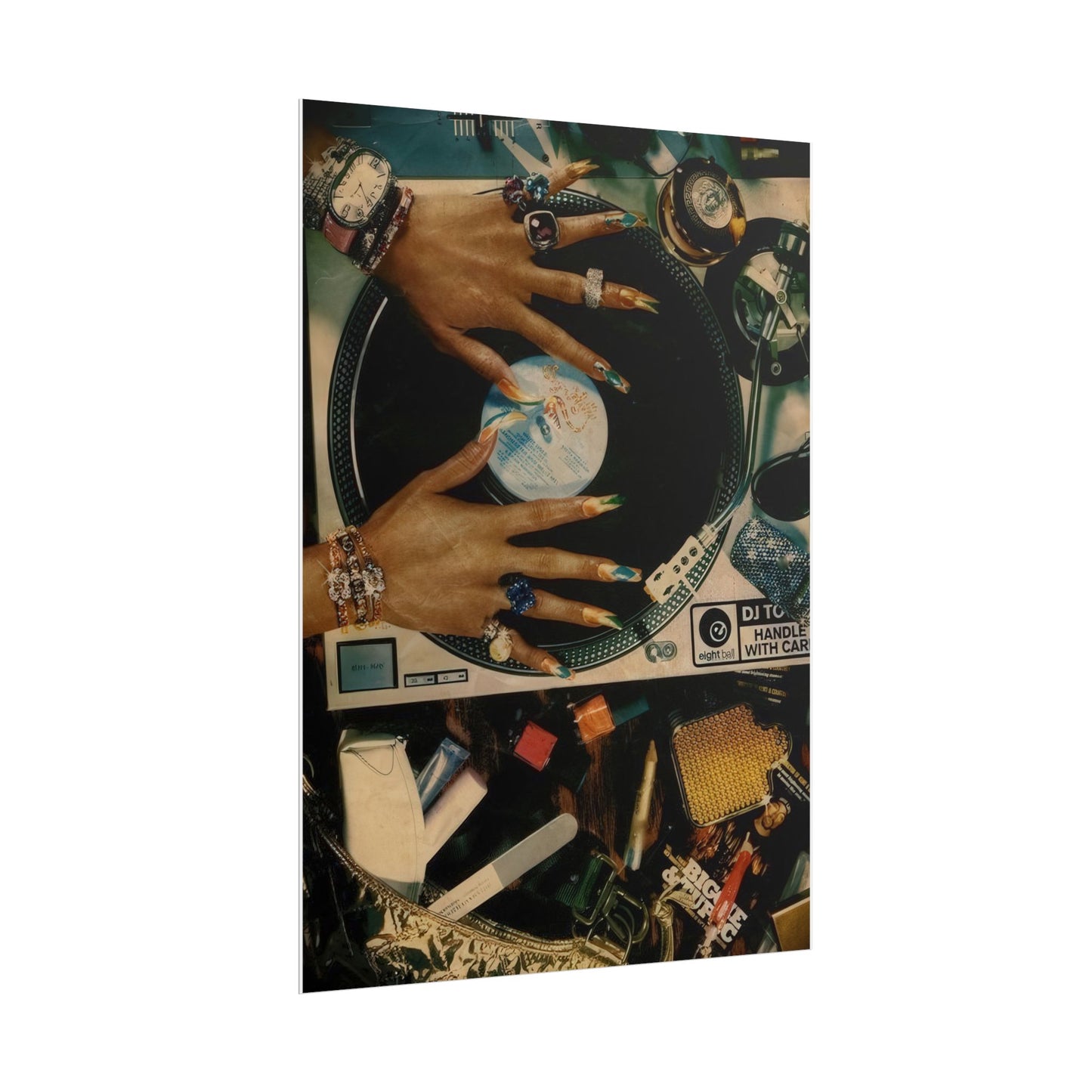Aesthetic record player chaos | Wall Art
