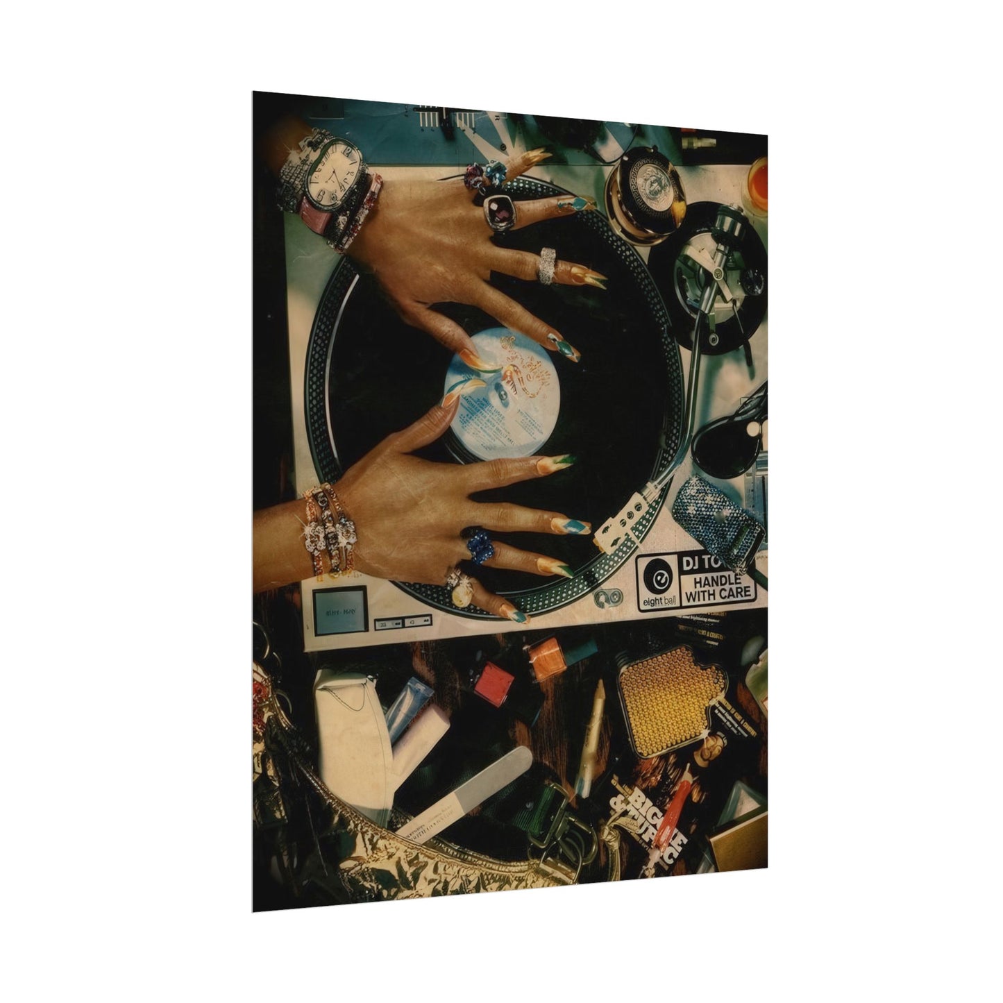 Aesthetic record player chaos | Wall Art