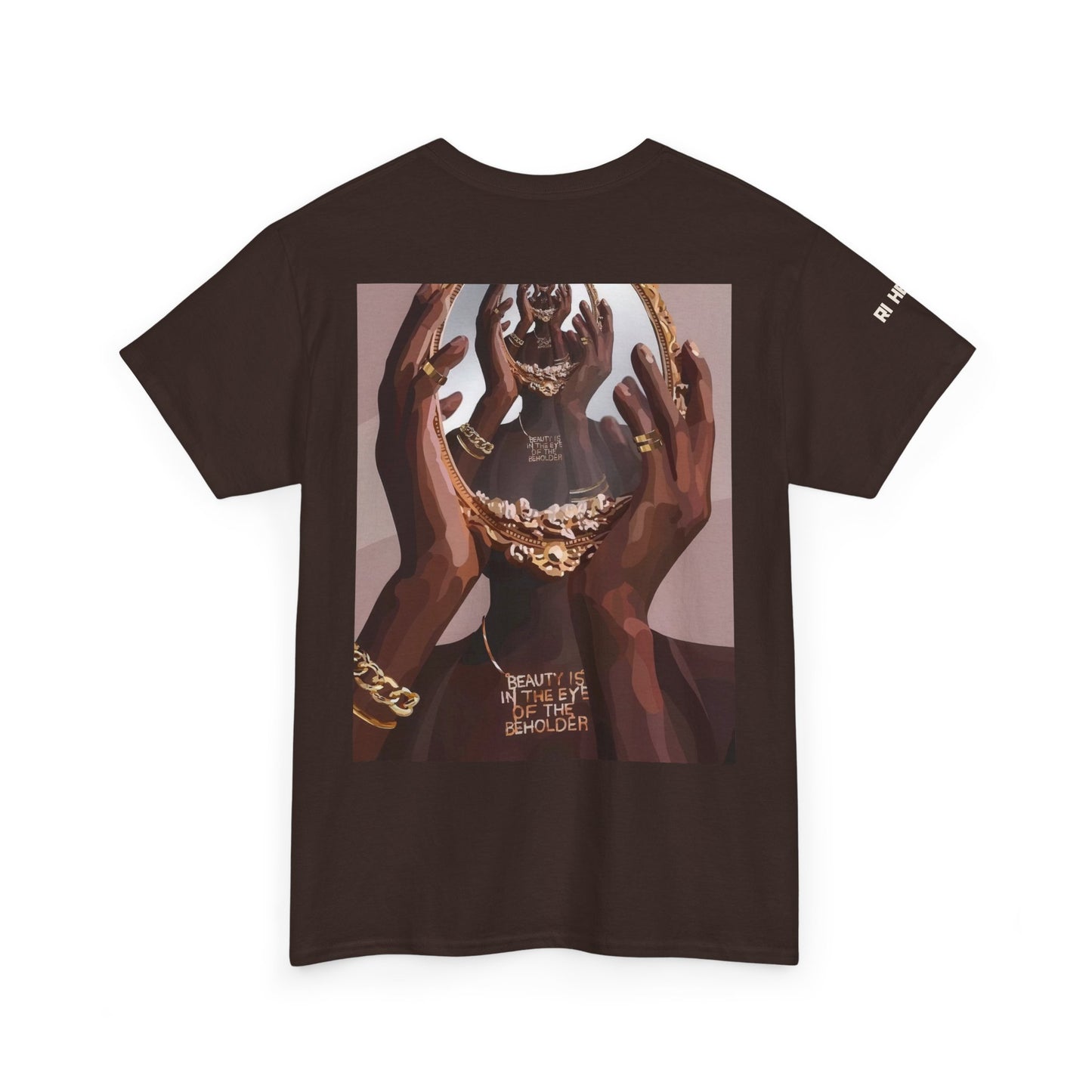Unisex Heavy Cotton Tee - Hands, jewellery, mirror design