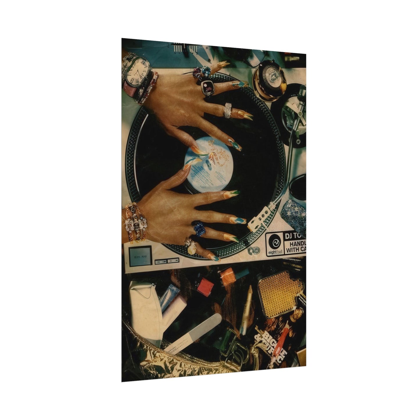 Aesthetic record player chaos | Wall Art