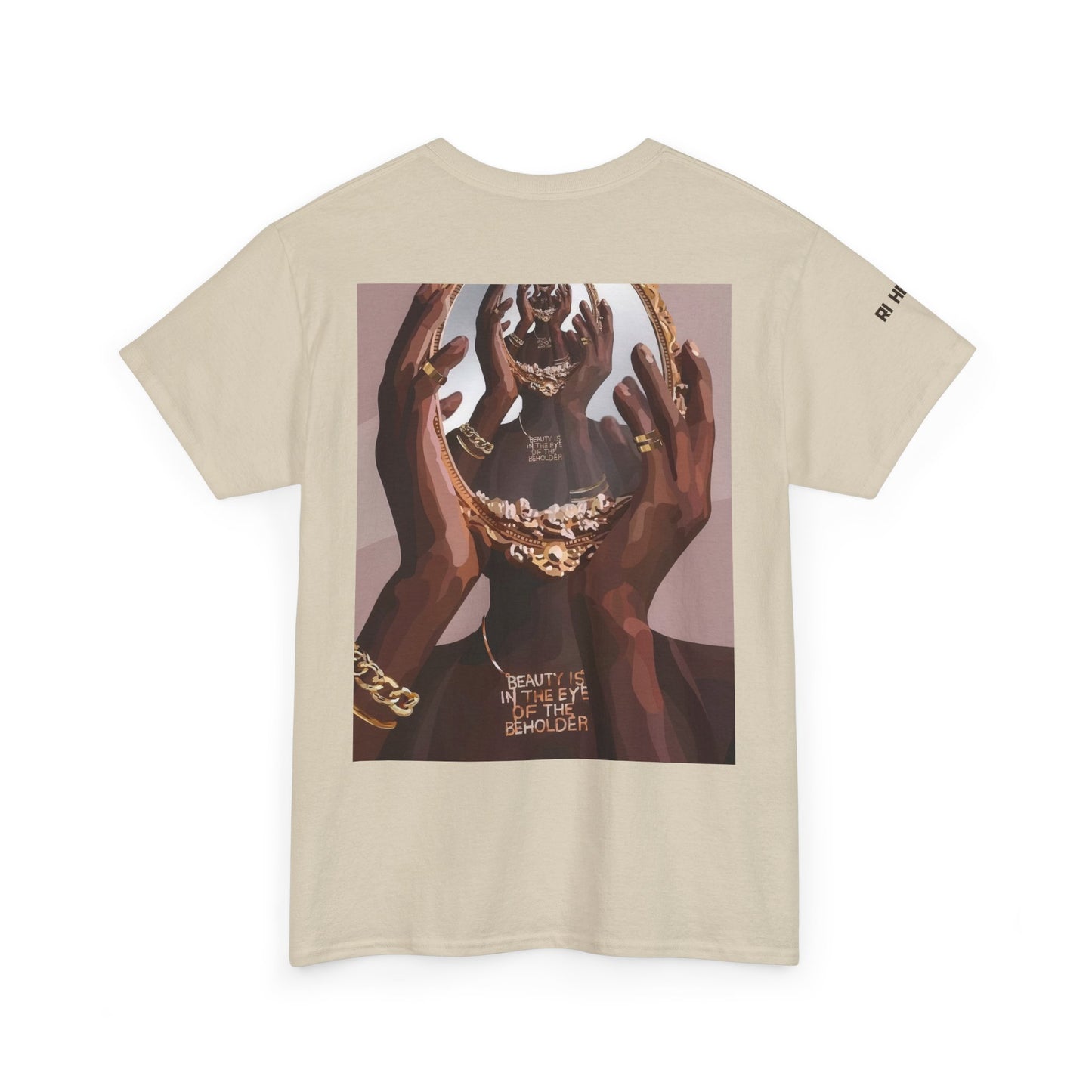 Unisex Heavy Cotton Tee - Hands, jewellery, mirror design