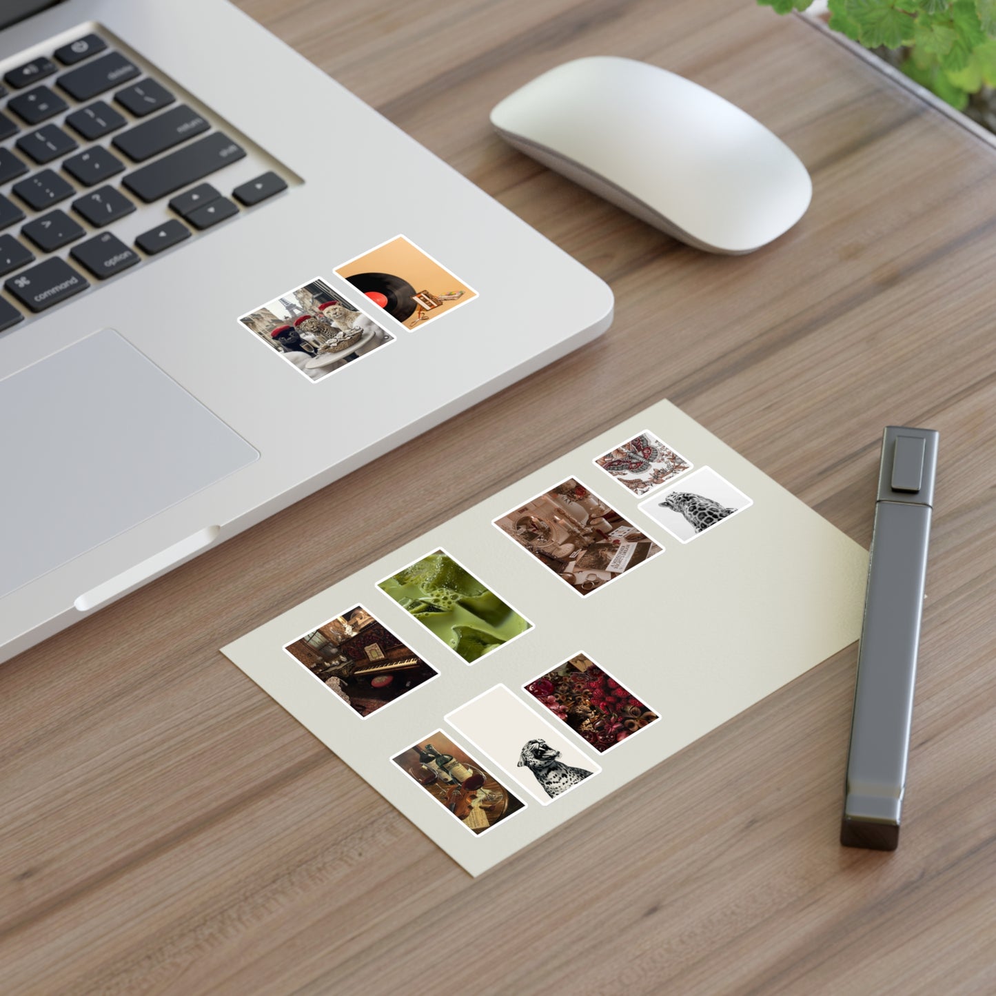 Stylish Sticker Sheets | vintage music decor, coffee, wild cats