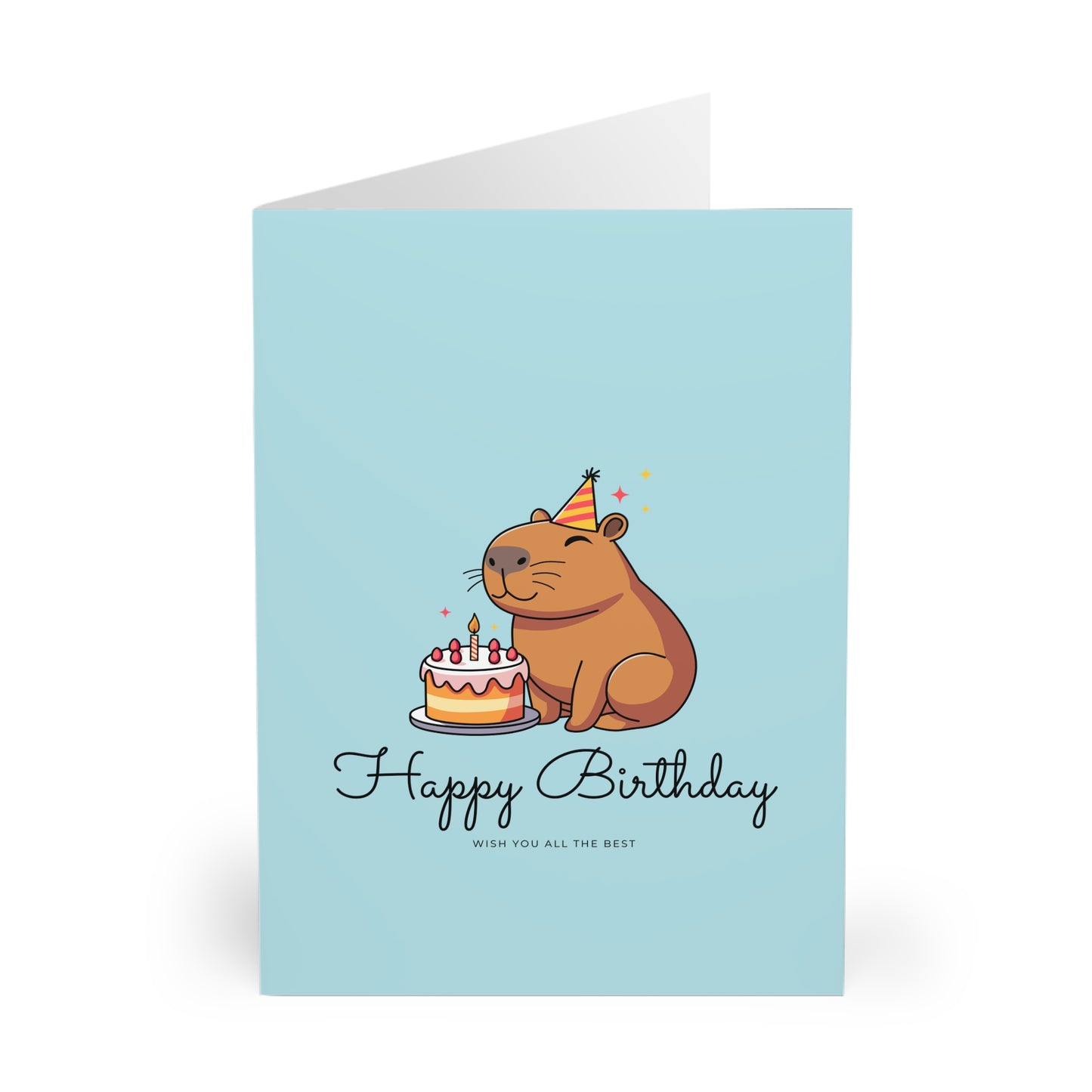 'Happy Birthday - wish you all the best' beaver greeting cards | 5-Pack