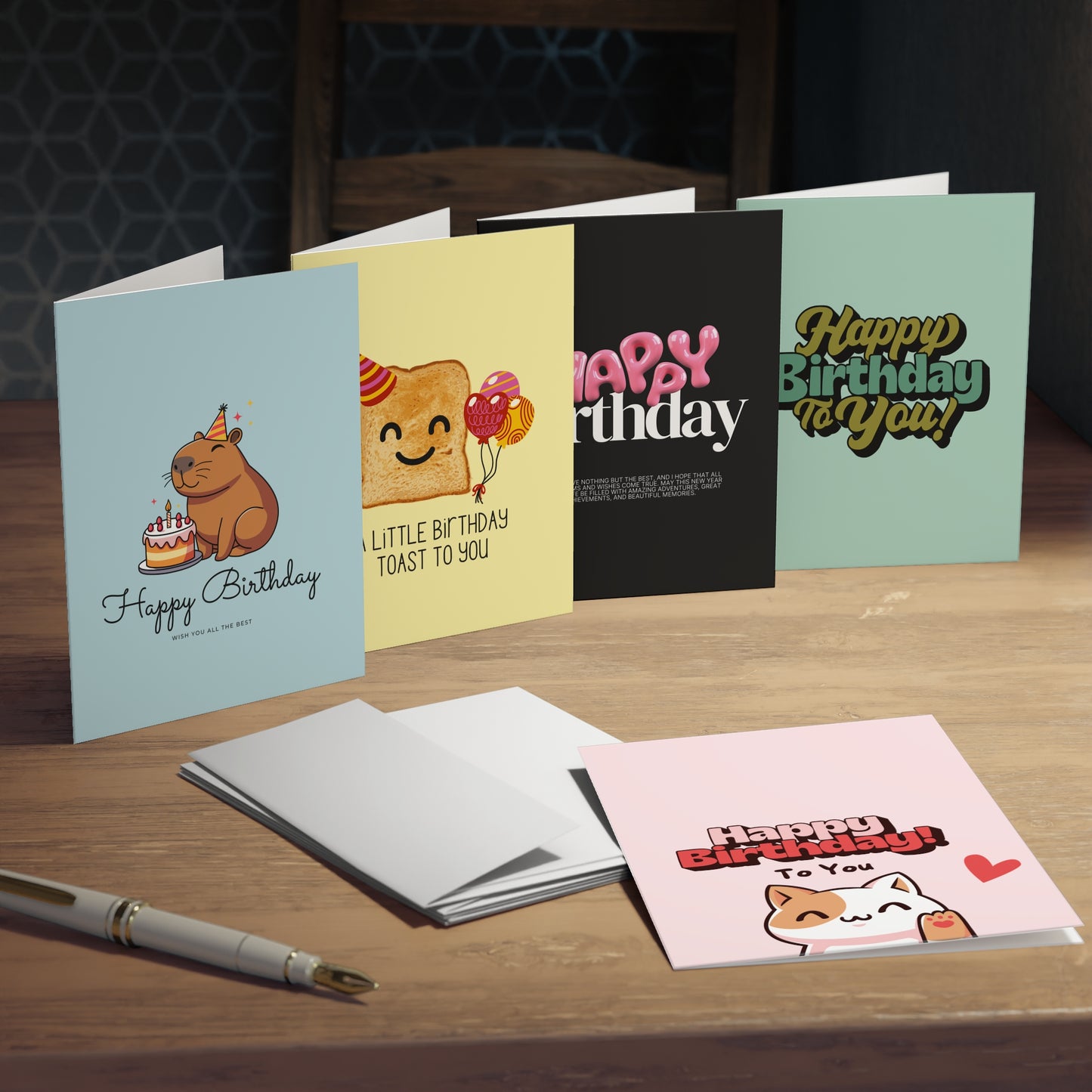 Graphic birthday greeting cards (multi-pack)  | 5-Pack