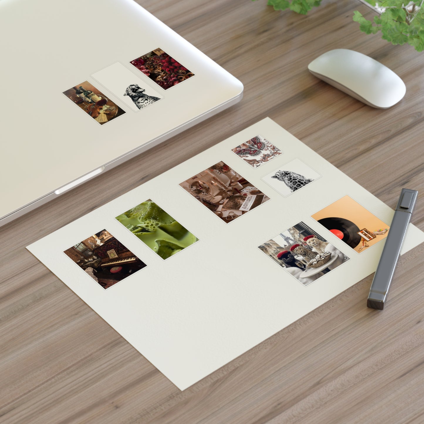 Stylish Sticker Sheets | vintage music decor, coffee, wild cats